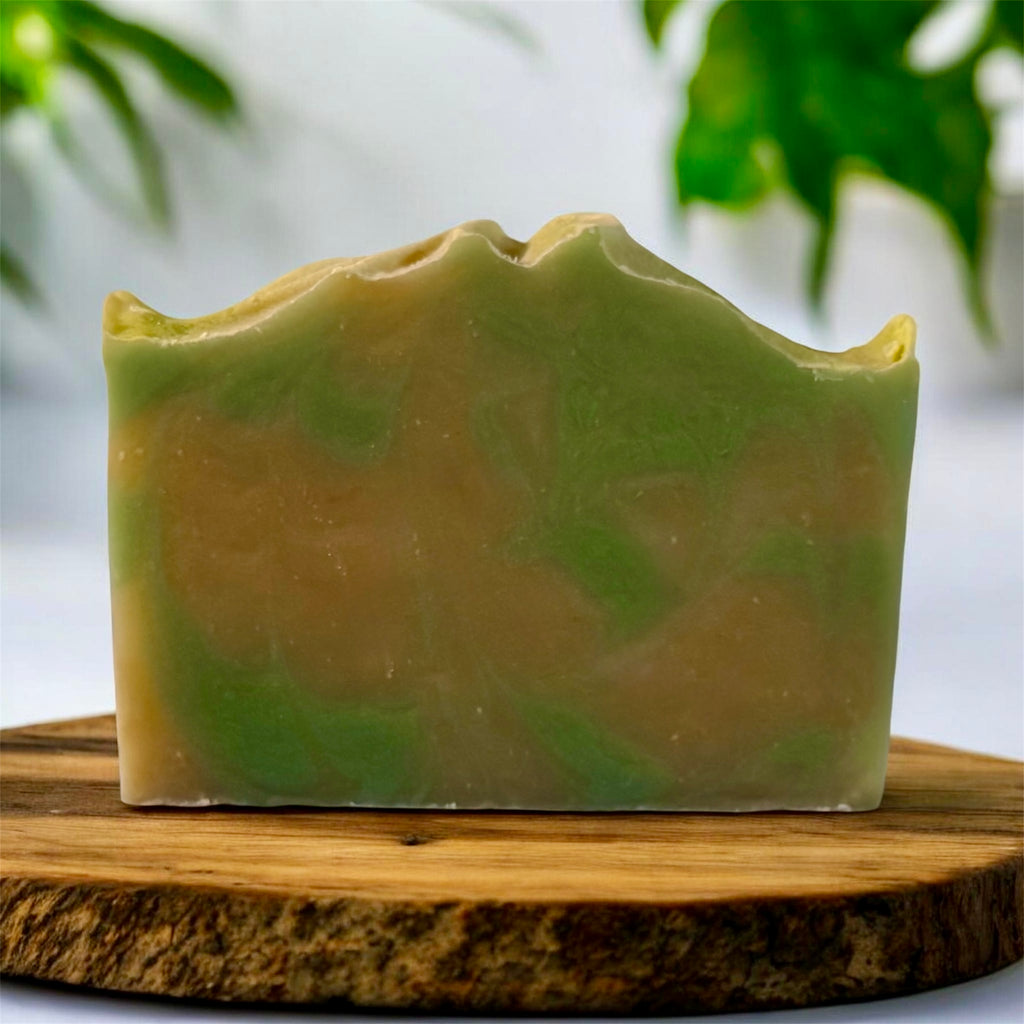 Handmade coconut lime verbena cold process soap bar